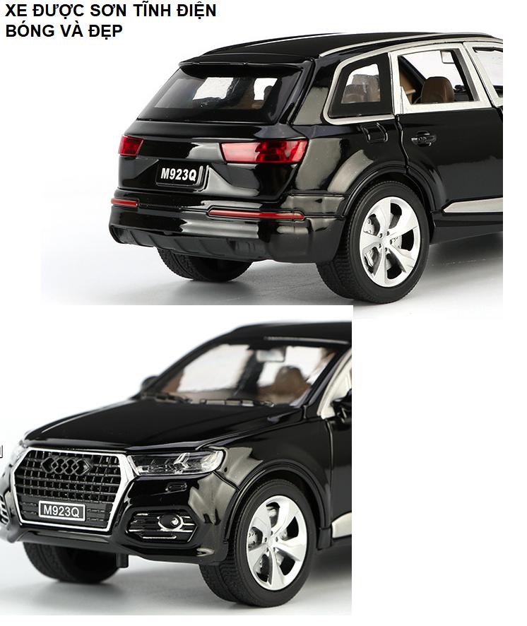 Xe mô hình ô tô audi Q7 SUV tỉ lệ 1:24 XLG bằng kim loại xe có đèn và âm thanh mở các cửa