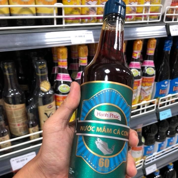 ( THÙNG XỐP) Nước Mắm Cá Cơm Hạnh Phúc 60 Độ Đạm (500ml)