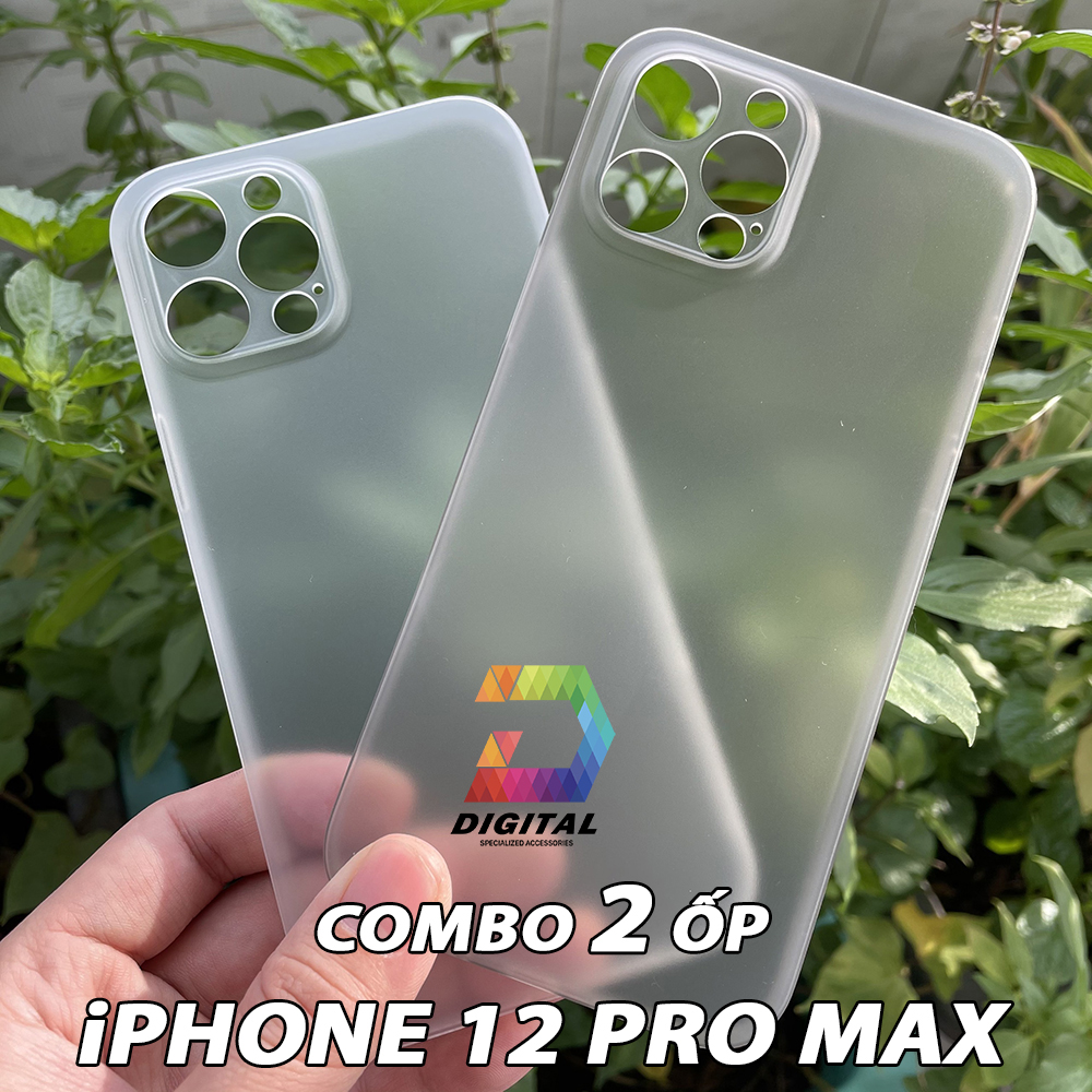 Combo 2 Ốp Lưng Trong Nhám Unibody iPhone 12 PRO MAX Siêu Mỏng