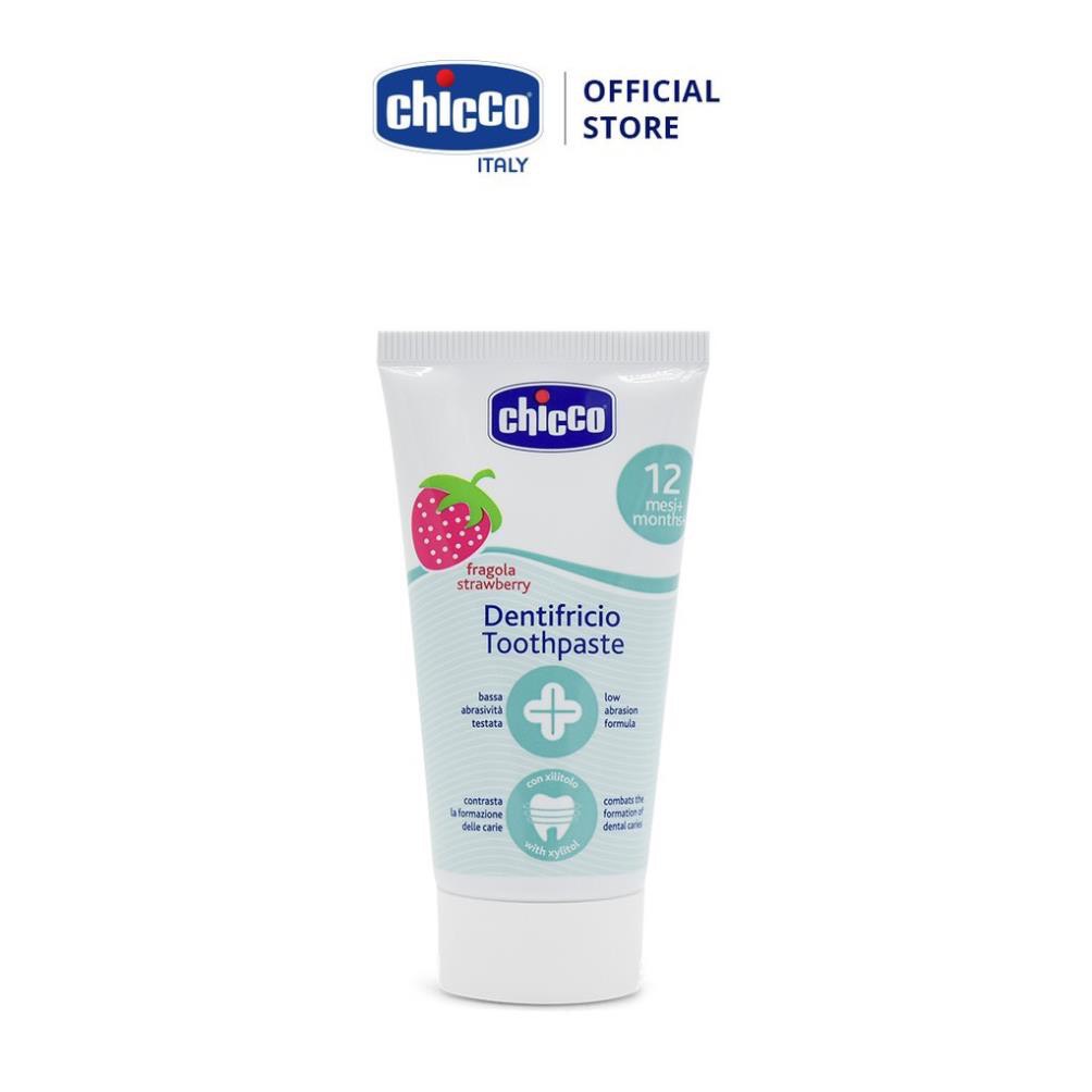 Kem đánh răng hương dâu 15ml/50ml, hương chuối táo 50ml Chicco