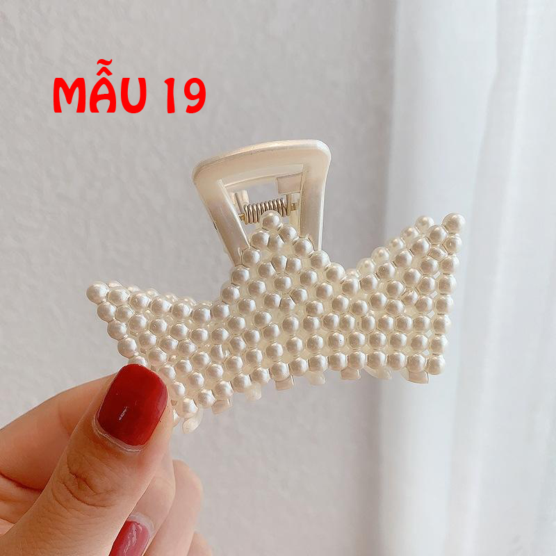 Kẹp gấp tóc ngọc trai thanh lịch