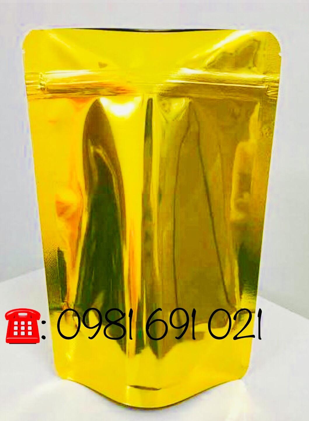 TÚI ZIP 2 MẶT MÀU VÀNG