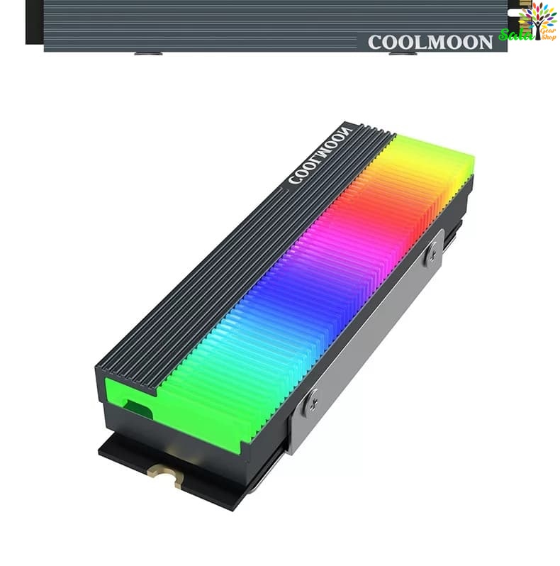 Tản nhiệt SSD m2 2280  Coolmoon Led ARGB Sync main 5v 3Pin Sync Hub Coolmoon