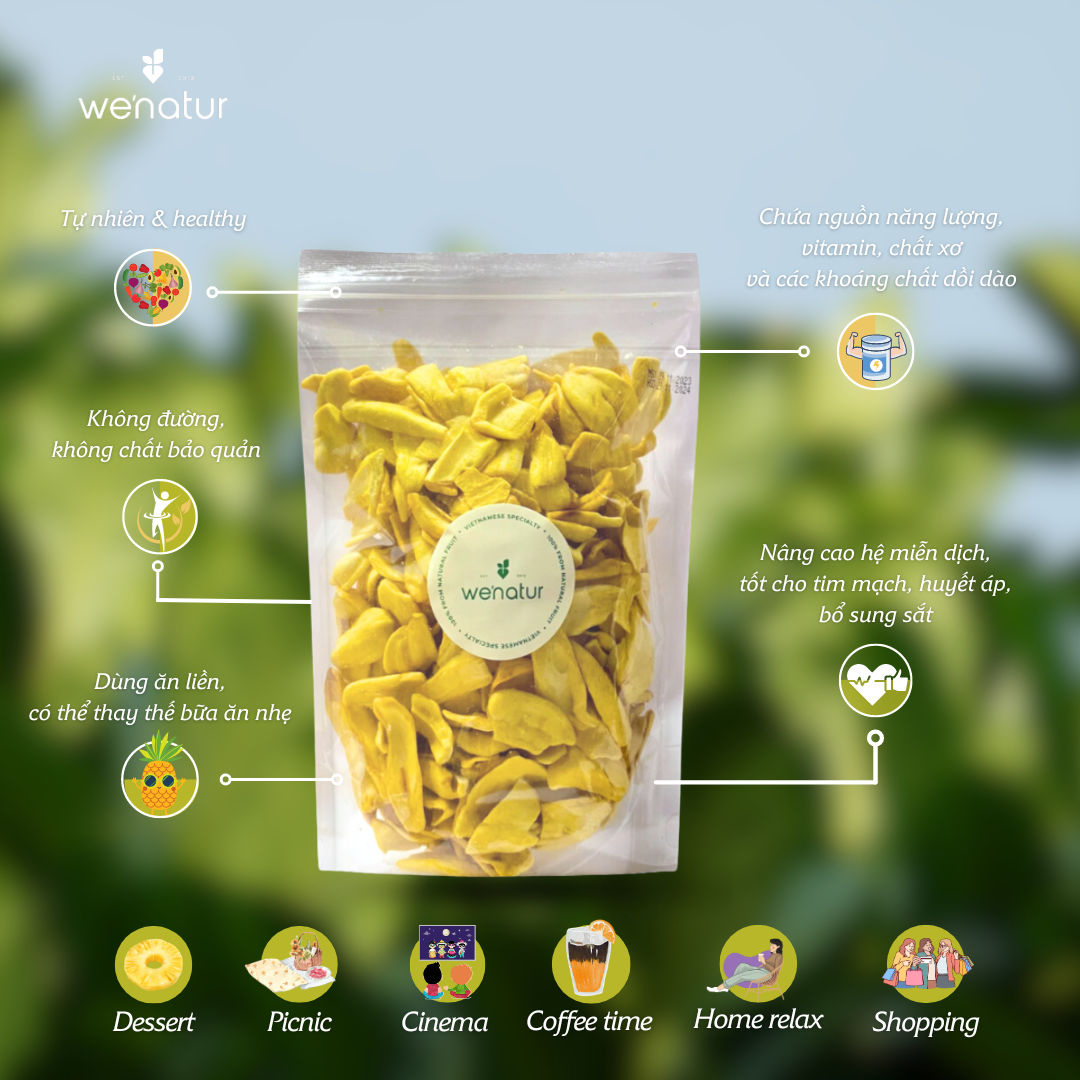 Mít Sấy Giòn we'natur 250g (Hàng vụn)