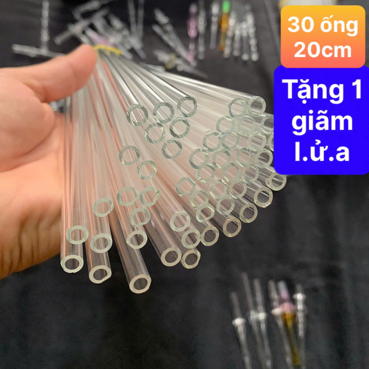 Ống thủy tinh LOẠI 1, COMBO 3O.ống  [ 3O,2O,1O,ỐNG]