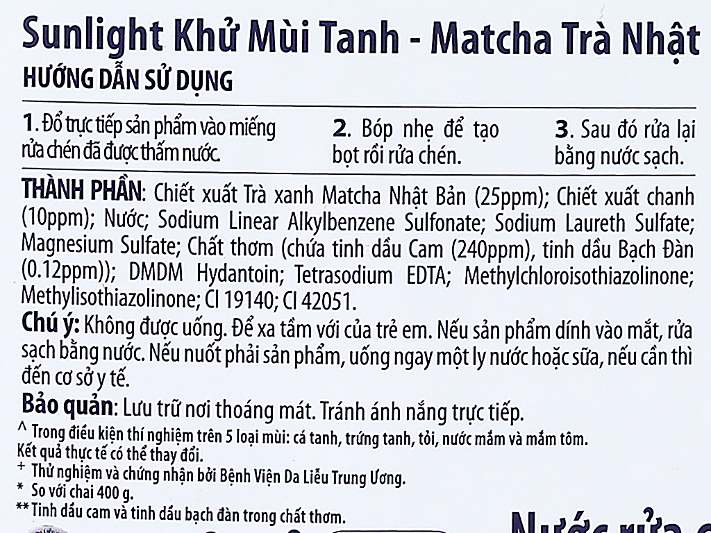 Nước rửa chén Sunlight trà xanh 3.6kg
