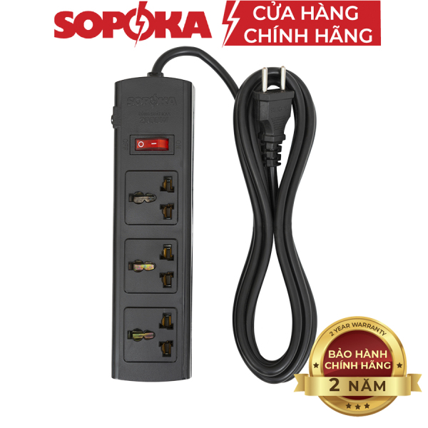 Ổ cắm điện SOPOKA 3T3,5-6T3,5 chịu tải đến 2200W dây 4,5m