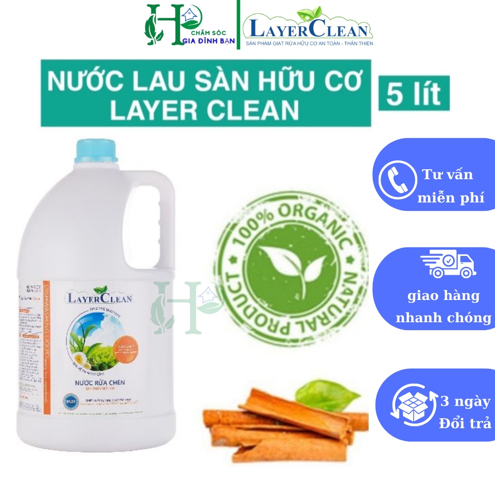 Nước lau sàn Layer clean chai 1.25L - hương quế