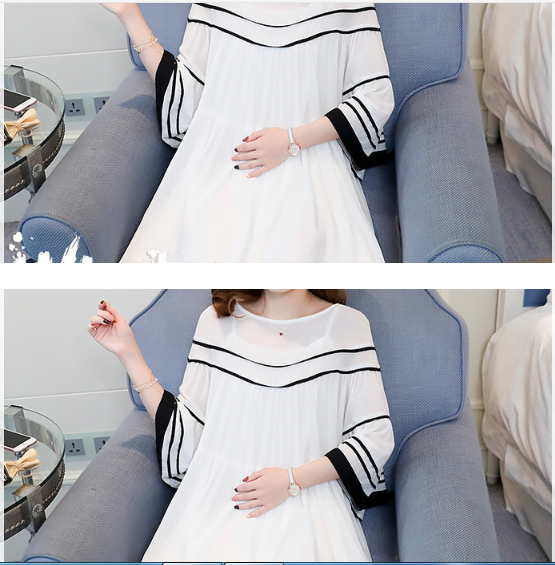 ĐẦM VÁY BẦU CÔNG SỞ VOAN  VIỀN ĐEN