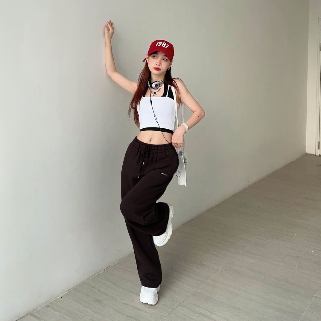 Quần Nỉ Ống Rộng Nam/ Nữ. REALITEE Basic Track Pants