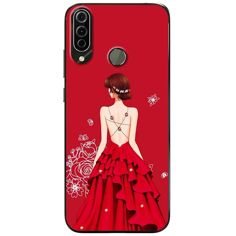 Ốp lưng dành cho Vsmart Joy 3 mẫu Cô gái váy đỏ áo dây