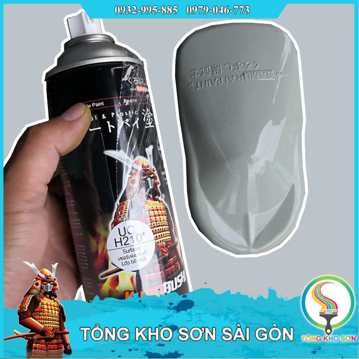Bình xịt sơn lót Samurai UCH210 son chuẩn màu