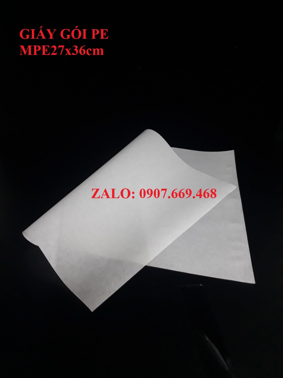 giấy gói tráng PE dùng gói thịt sống ( 500 tờ size 27x36cm )