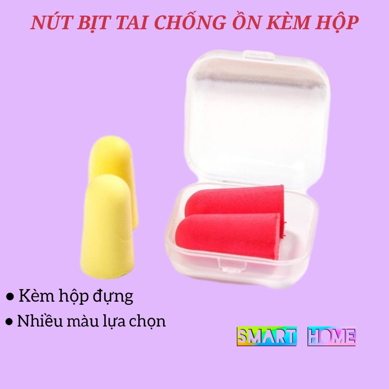 Nút Bịt Tai Chống Ồn Chống Nước . 1 Đôi Có Hộp