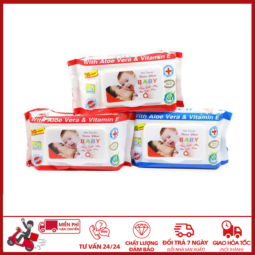 ⛔GIADUNGHOALONG⛔ Bịch 100 tờ giấy ướt Baby (LOẠI 1 GÓI - LOẠI THƯỜNG)