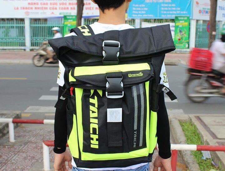 [HCM]Balo taichi 272 có đèn led chống thấm nước tuyệt đối màu xanh dạ quang