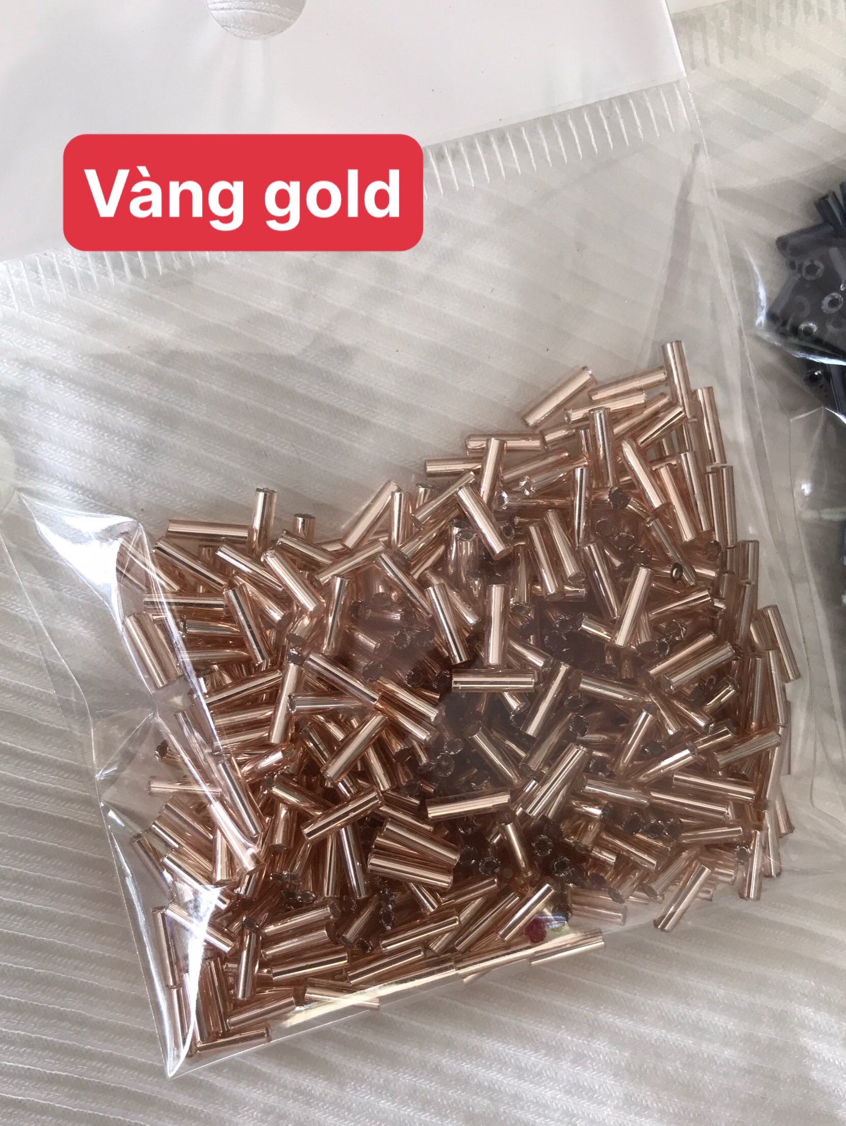 (20gr) Hạt cườm ống đính kết trang trí nhiều màu