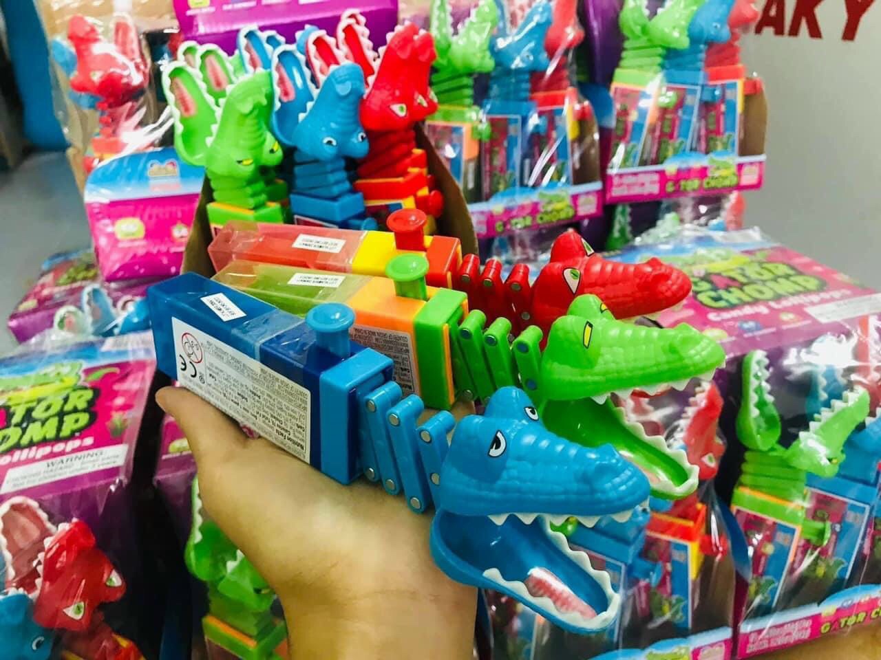 [Siêu Hot] lẻ 1 Kẹo Mút Đồ Chơi Cá Sấu Gator Chomp 17gr