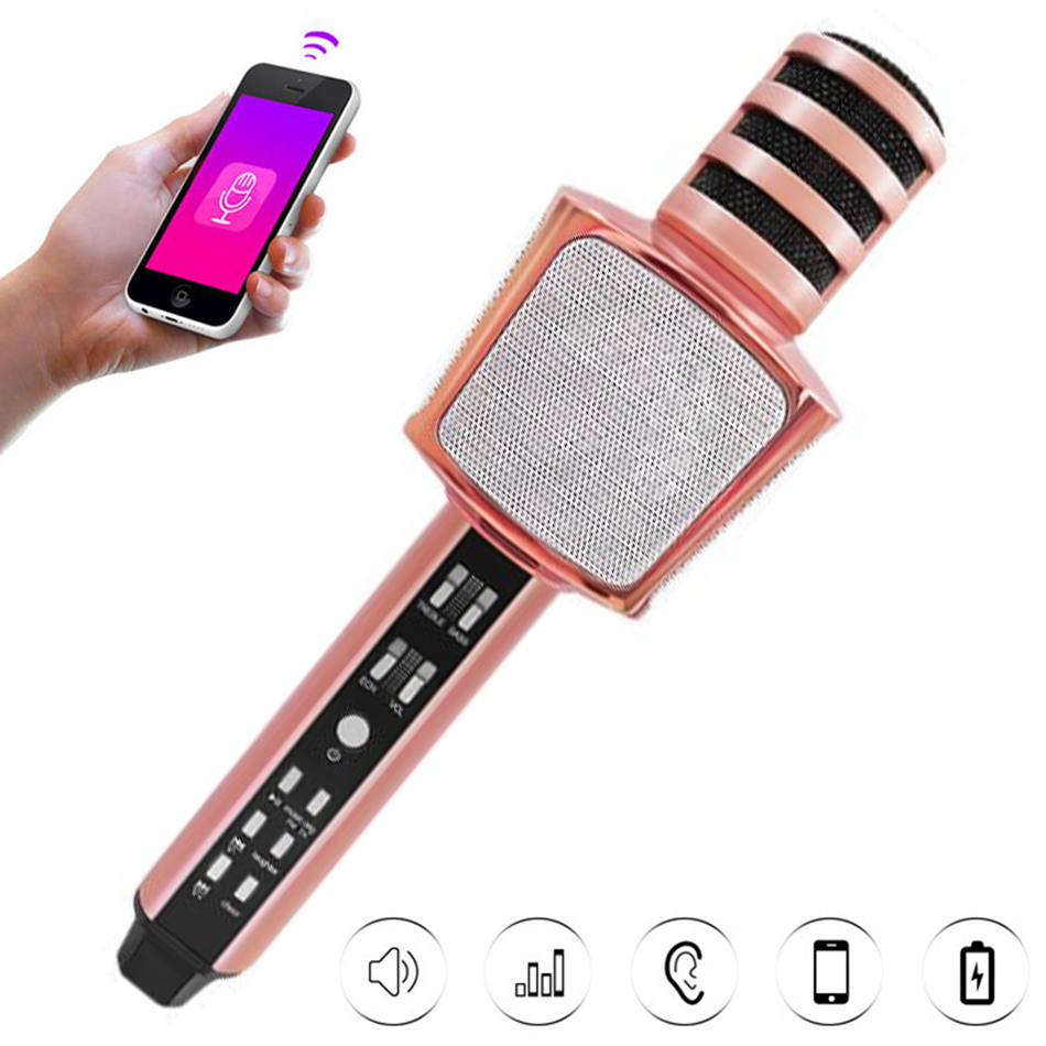 Micro hát karaoke Bluetooth SD17 cao cấp - Mic cầm tay mini, Micro hát karaoke Bluetooth kèm loa không dây SD17- Bass cực chuẩn hỗ trợ cổng cắm thẻ nhớ jack 3.5mm, Nghe Nhạc Cực Hay, Mic Bắt Giọng Rất Tốt