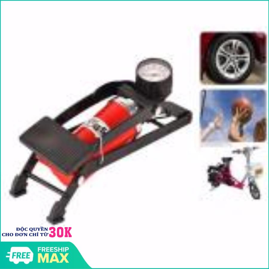 Bơm hơi dùng chân High Pressure Foot Pump (Lớn)  - Bơm đạp chân mini dùng cho xe đạp, xe máy, ô tô -  Bơm Hơi Đa Năng Bơm Phao Bơi, Nhà Hơi, Nệm Hơi, Bể Bơi Phao