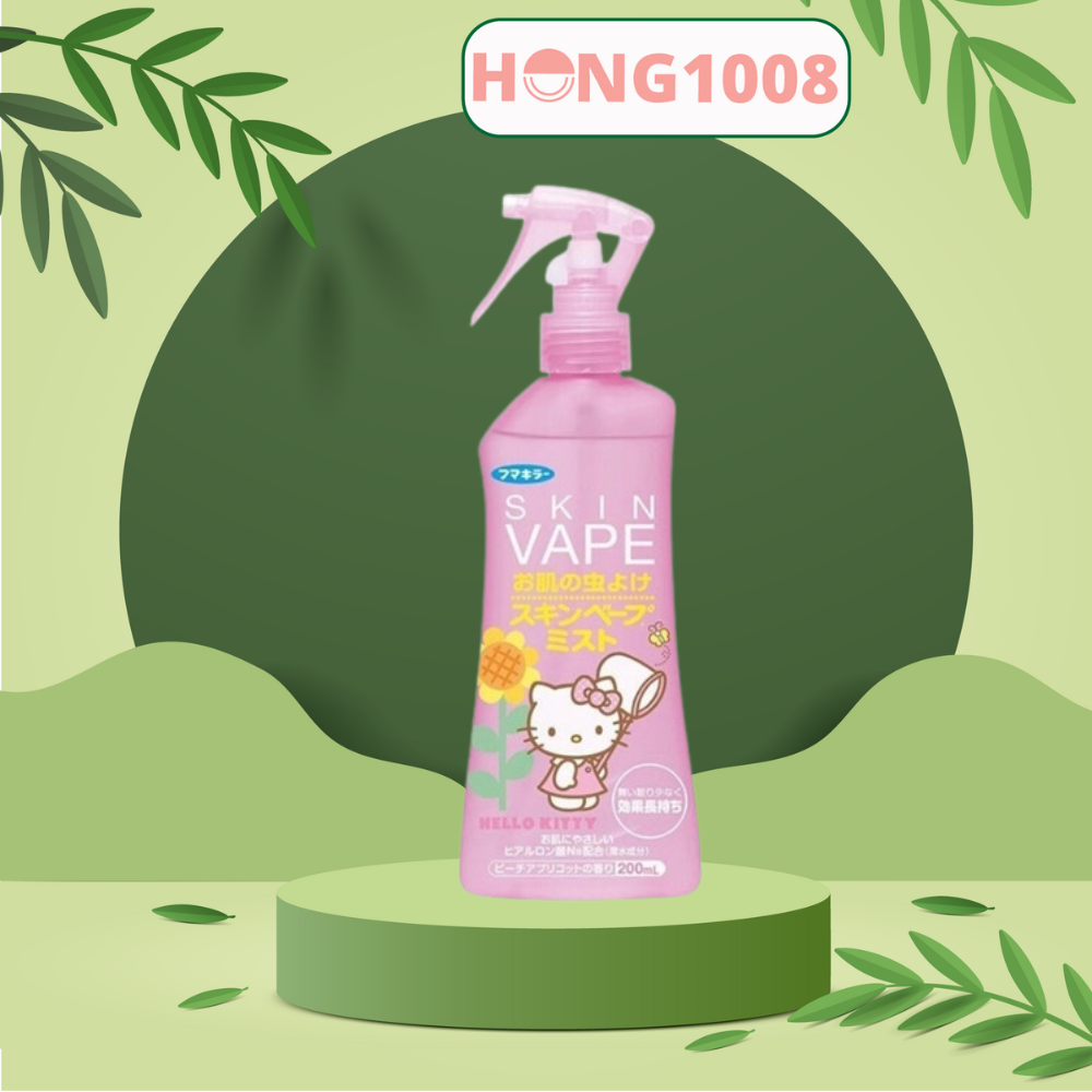 Xịt Chống Muỗi Và Côn Trùng SkinVape Nhật Bản 200ml Hương Anh Đào - Màu Hồng Skin Va pe - Cửa Hàng Đồ Mỹ