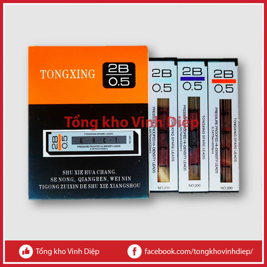 Hộp 20 ngòi chì 2B loại ngòi 0.5