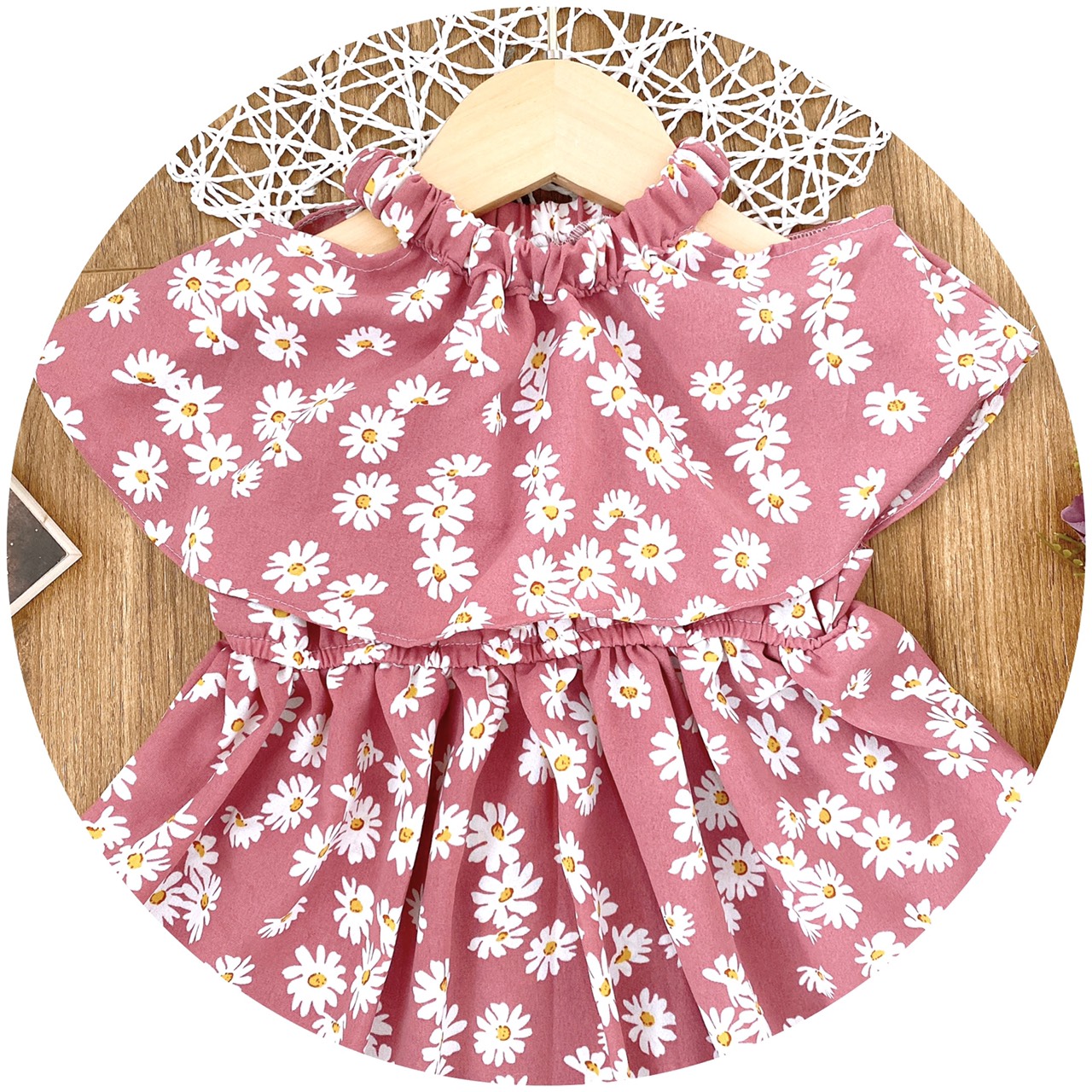 VÁY HOA CUC CHO BÉ GÁI TỪ 20-35KG