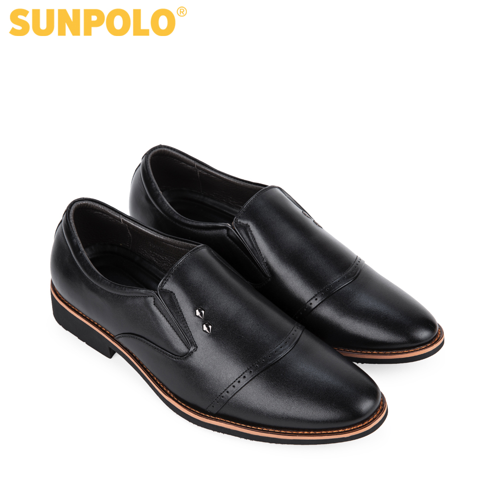 Giày nam da bò công sở SUNPOLO SPH309 (Đen, Nâu)