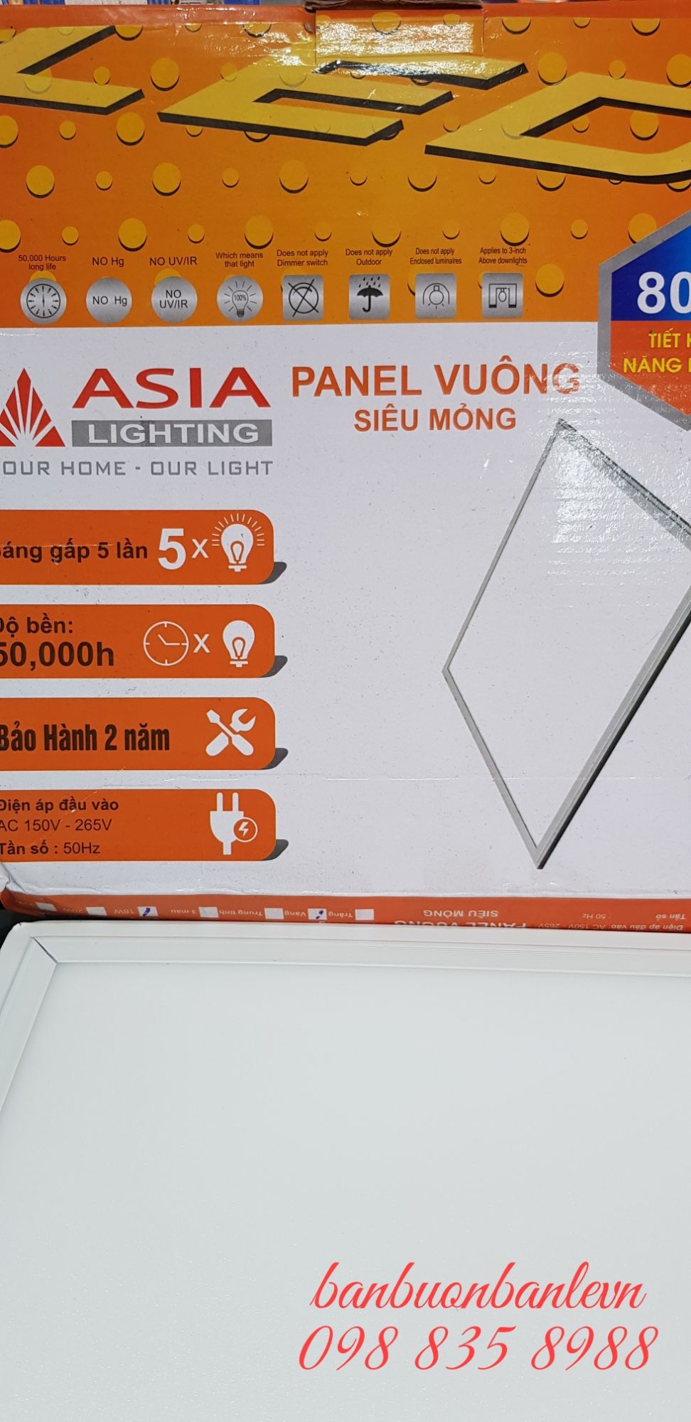 Đèn led panel tấm 30x30 -24w Asia