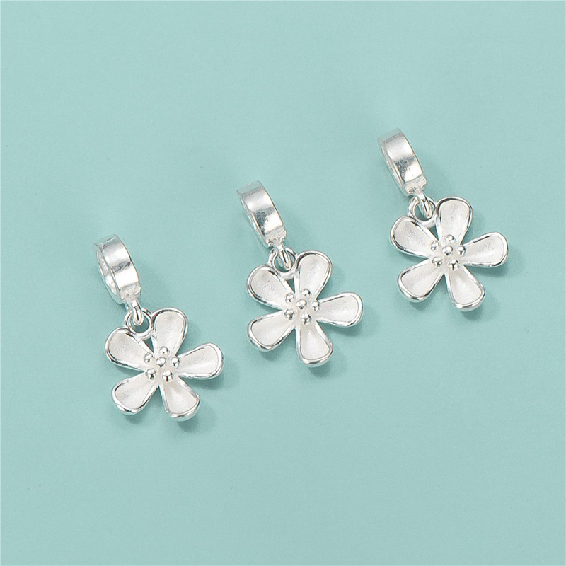 [S925] Charm bạc treo bông hoa - MH165