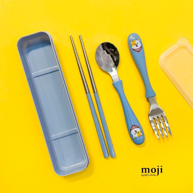 Bộ Đũa Thìa Dĩa Inox Cán Lúa Mạch