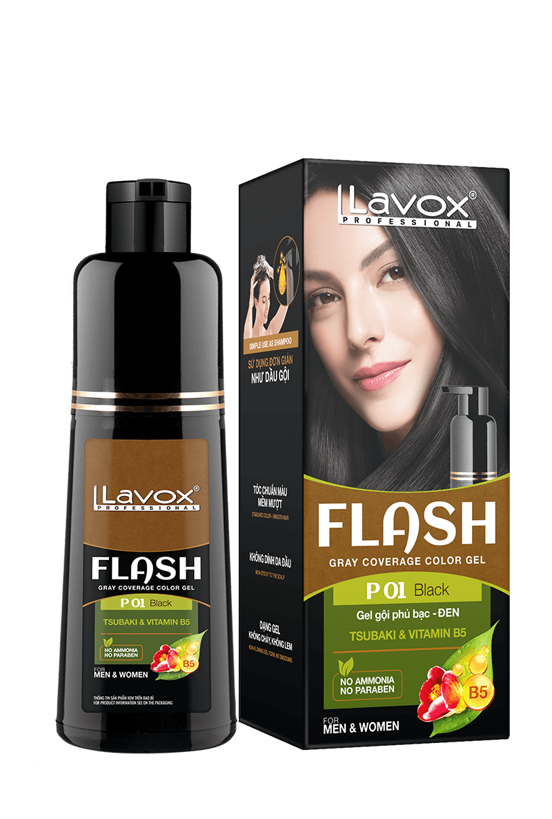 GỘI PHỦ BẠC LAVOX FLASH - GỘI LÀ ĐEN - KHÔNG KHÔ TÓC - KHÔNG AMONIAC
