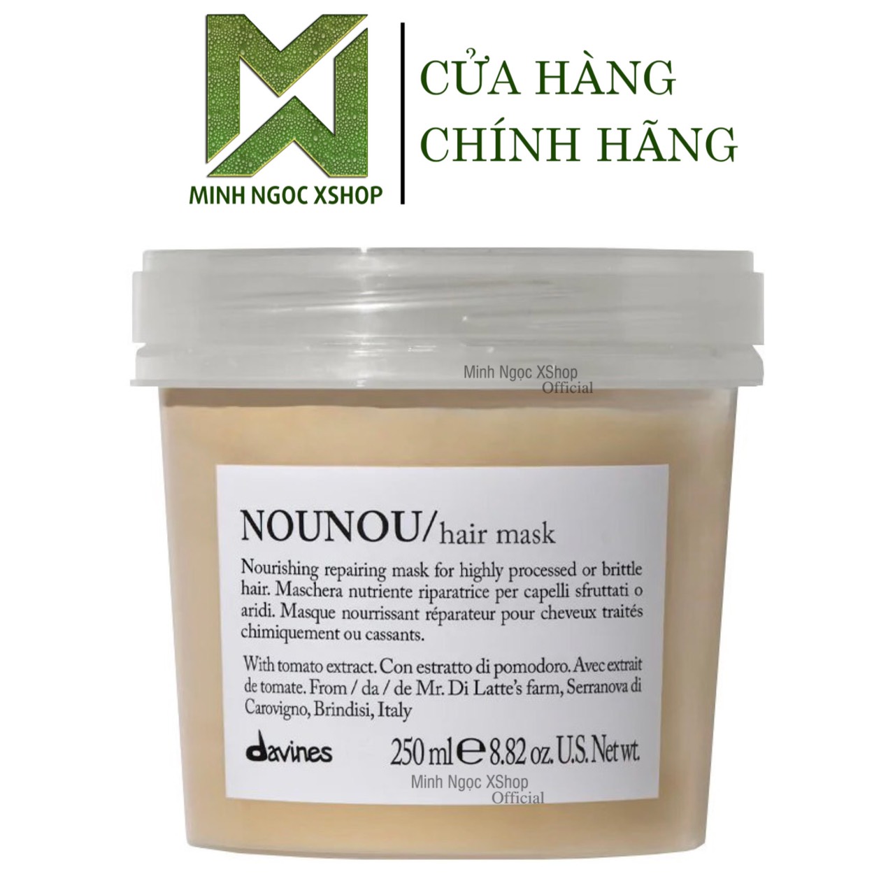 Mặt nạ tóc phục hồi hư tổn Davines Nounou Hair Mask 250ML