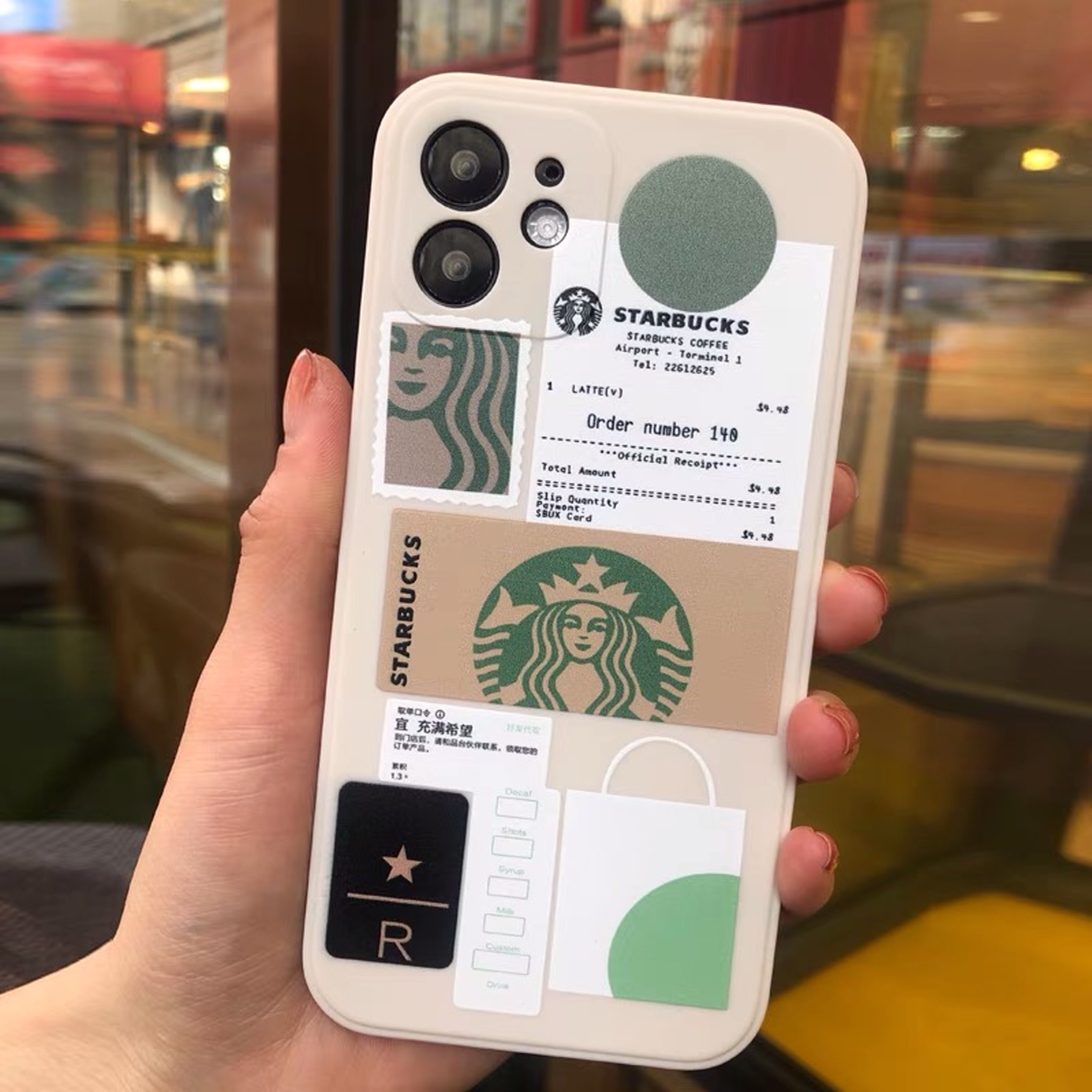 Ốp iphone bảo vệ cam,ốp lưng hình ly nước Starbuck - Sam Case