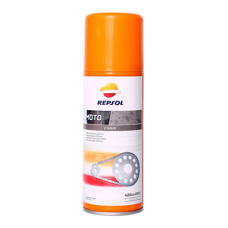 [Free ship] xịt dưỡng sên repsol, bôi trơn sên xích repsol chai 400ml giúp sên hoạt động êm ái ít văng giá cả phải chăng