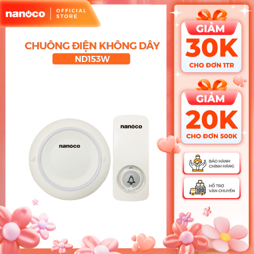 Chuông điện không dây Nanoco model ND153 (không dây không pin)