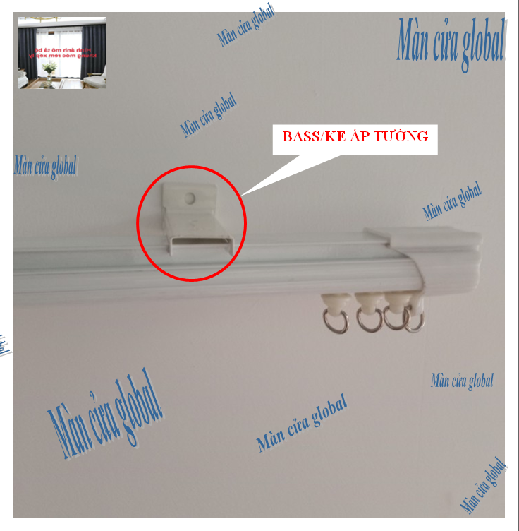 Thanh treo rèm màn cửa 0.5M đến 1.9M (combo thanh ray)