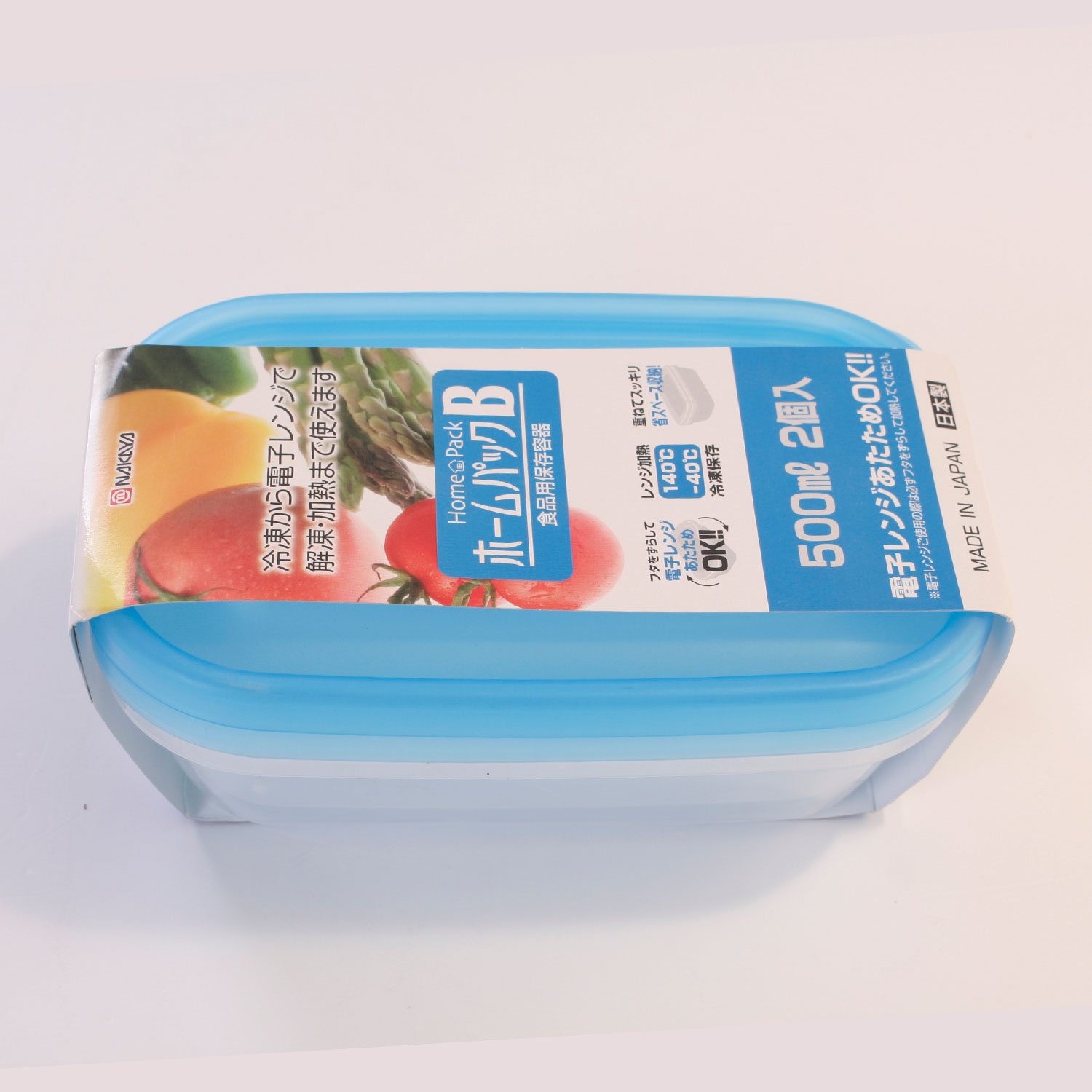 Bộ 2 hộp đựng thức ăn Nakaya 500ml dùng được trong lò vi sóng Nội địa Nhật Bản - Hàng nội địa Nhật