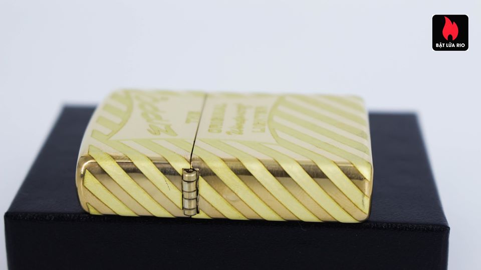 Bật lửa Zippo 49075 - Zippo Vintage Zippo Box Top High Polish Solid Brass