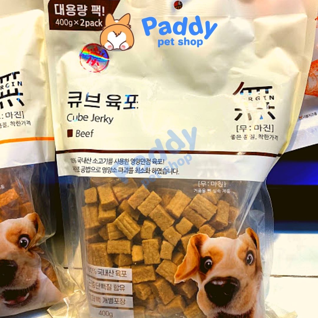 Bánh Thưởng Cho Chó Viên Thịt Bowwow Cube Jerky