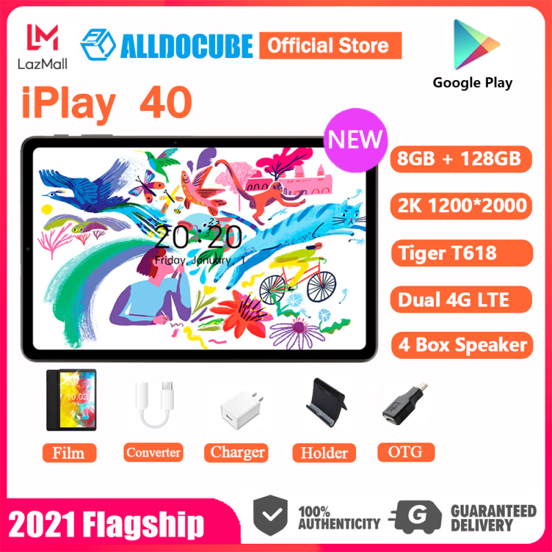 【Alldocube Official】Alldocube iPlay 40 Tablet 8GB RAM 128GB ROM Unisoc Tiger T618 Processor 2000x1200 FHD 10.4 inch Screen Dual 4G LTE Android 10 based UI design (Coming Soon)