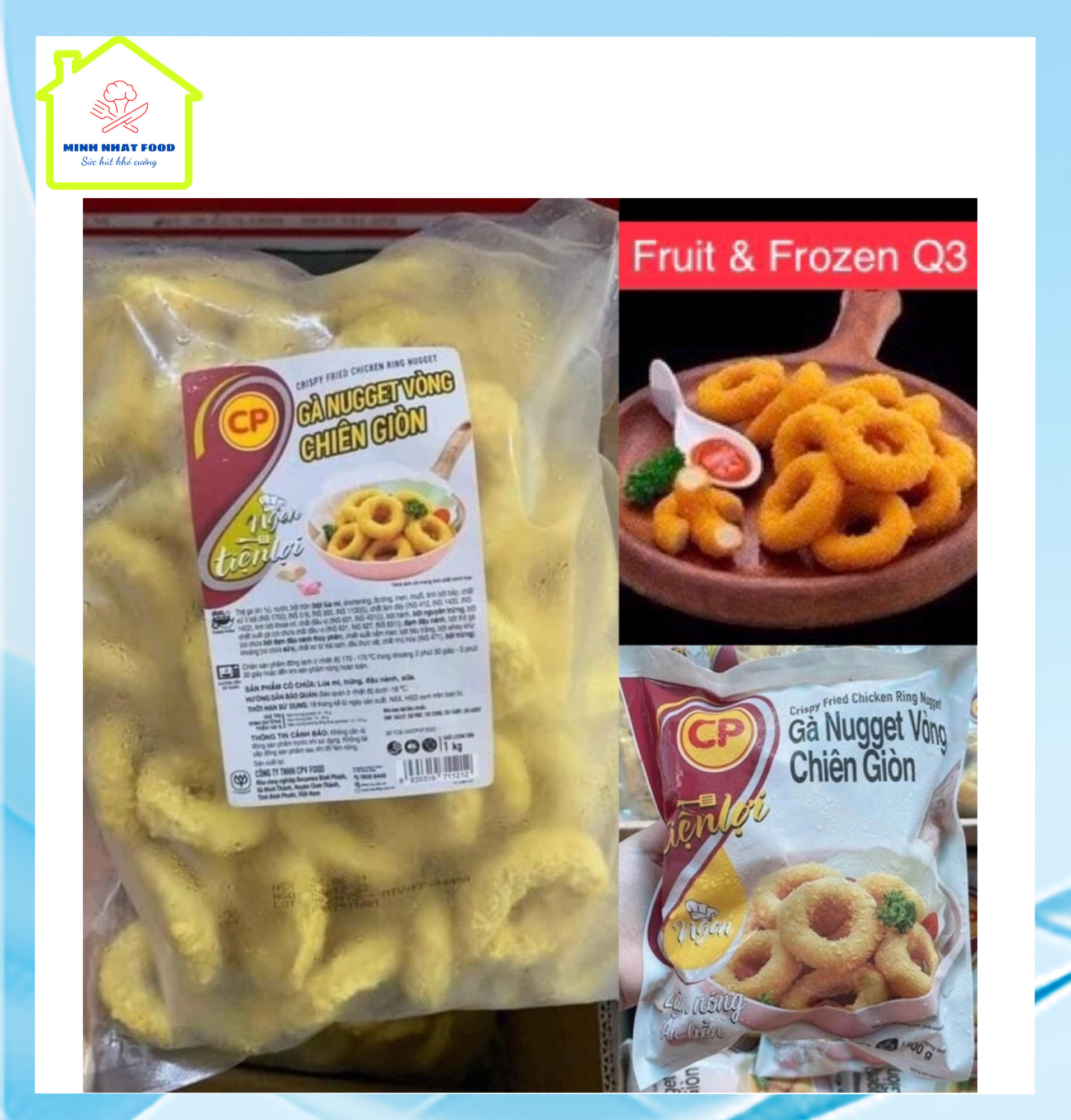 1kg gà nugget vòng chiên giòn cp_cửa hàng thực phẩm minh nhật