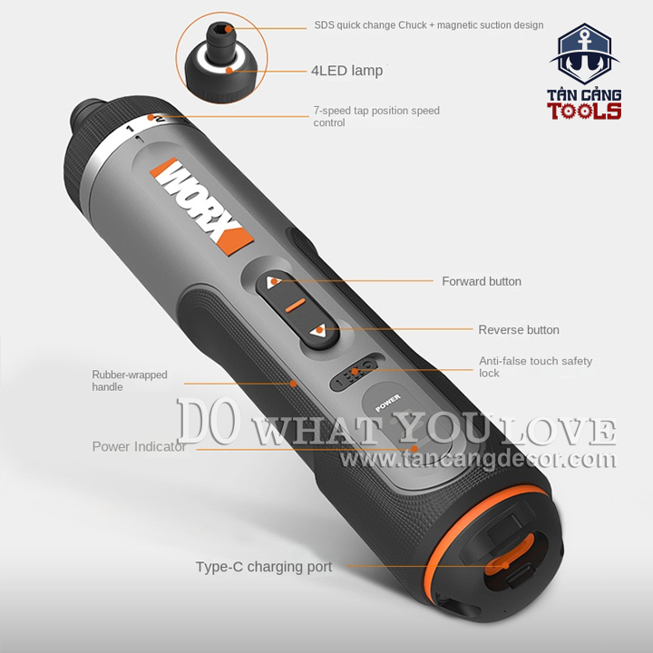 Máy Vặn Vít Điện Tử 30 Chi Tiết Worx WX242