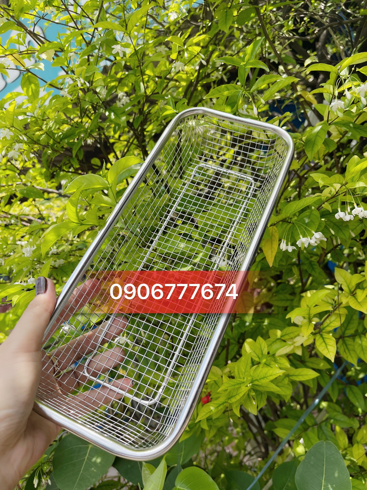 Khay / Rổ Lưới Inox Chữ Nhật Đủ Size