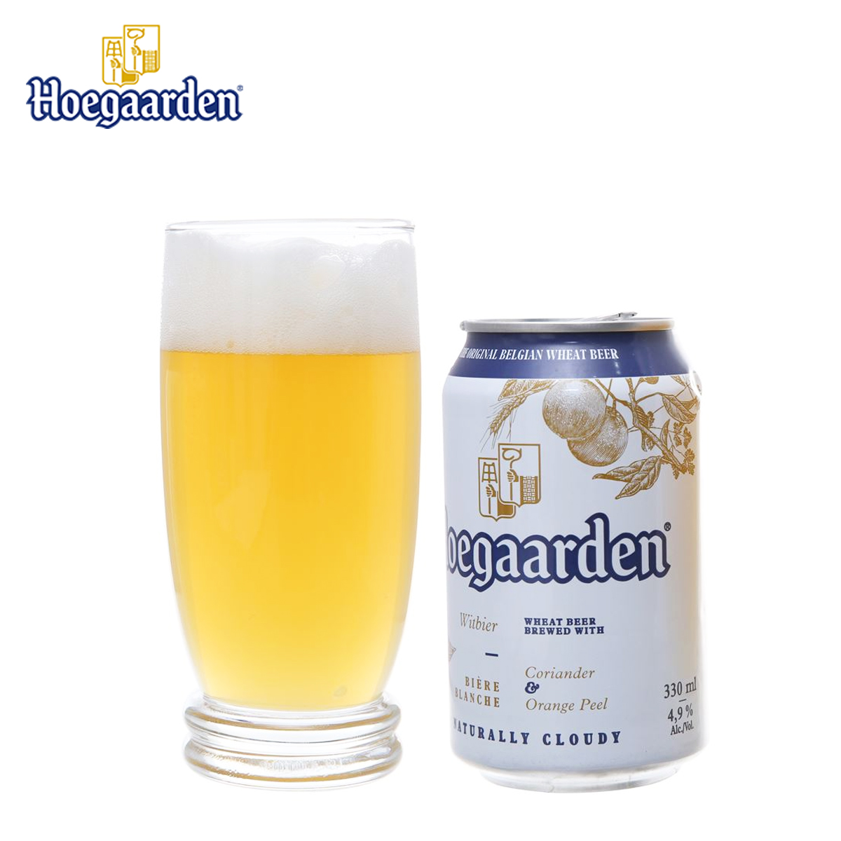 THÙNG 24 LON BIA HOEGAARDEN WHITE 330ML