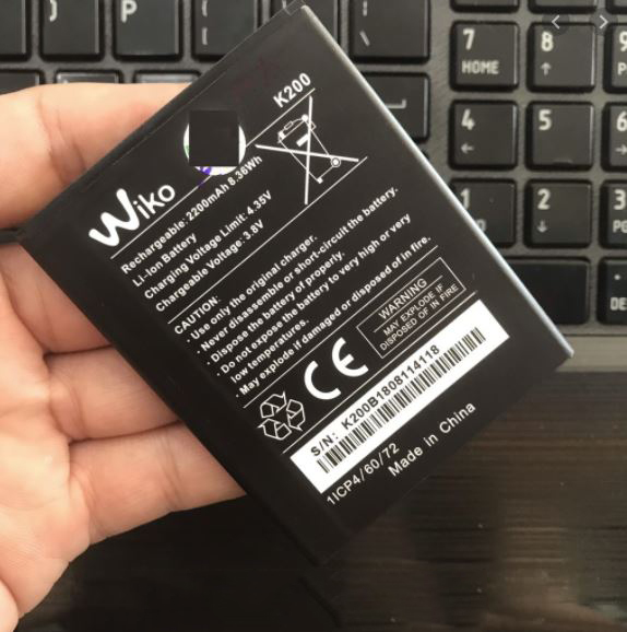 PIN WIKO SUNNY 3 PLUS / K200 / 2200mAh ( LOẠI 1 BẢO HÀNH 6 THÁNG )