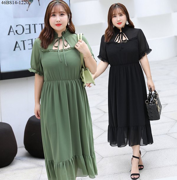 ĐẦM SUÔNG CỔ CÁCH ĐIỆU CAO CẤP BIG SIZE