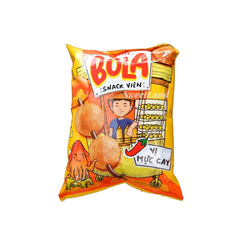 [Oishi] Snack viên vị mực cay Bola 32g (10 gói/bịch)