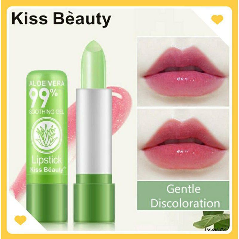 Combo 2 cây son dưỡng môi nha đam nắp tròn