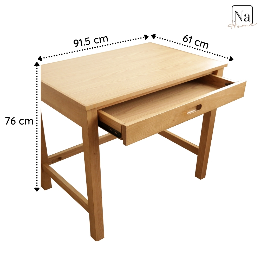 [FREESHIP] Bàn học gỗ sồi (91.5L x 76.2H x 61W ) - Study Table, Work Table - Natri Shop